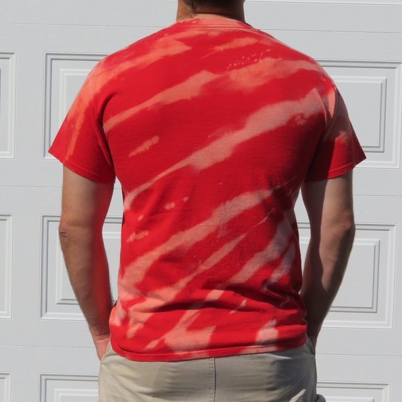 St Louis Cardinals Baseball Stripe Bleach Tee sz L - Picture 3 of 3